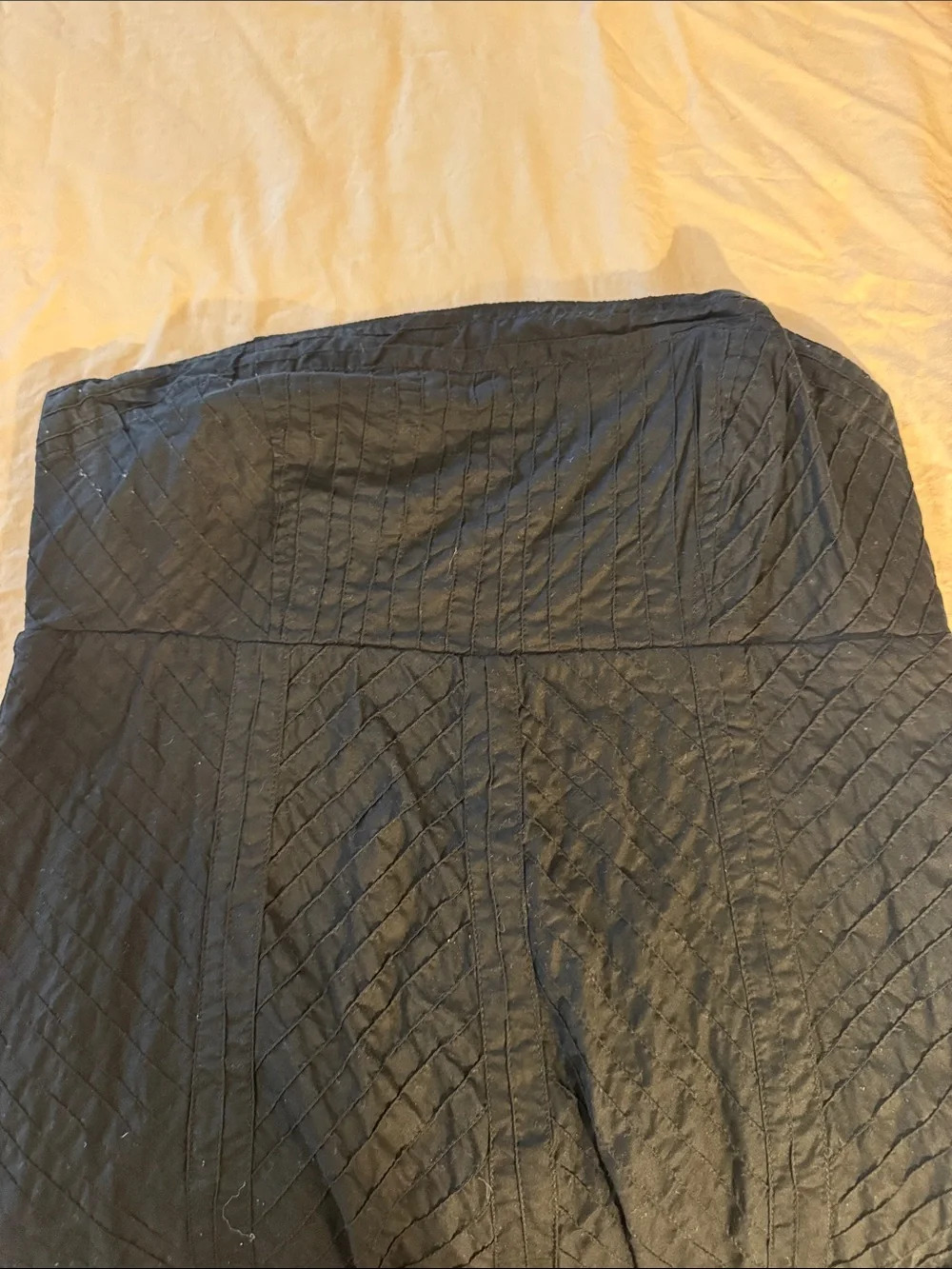 Gap Women’s Black Strapless Textured A-Line Midi Dress - Picture 3 of 7